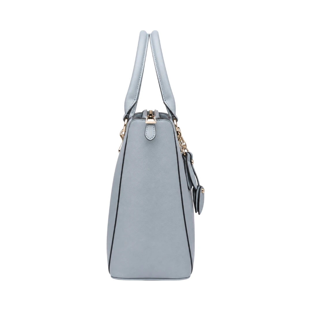 Laguna Handbag Blue Sculpted Tote Bag for Women
