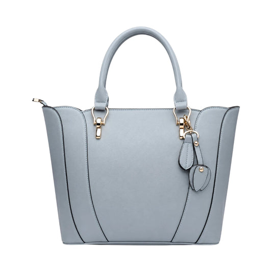 Laguna Handbag Blue Sculpted Tote Bag for Women
