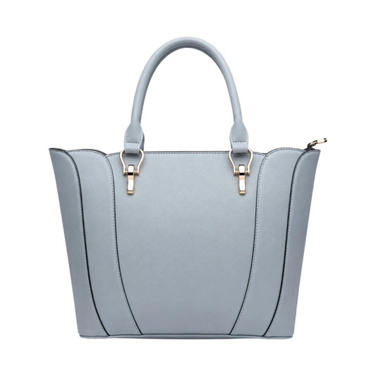 Laguna Handbag Blue Sculpted Tote Bag for Women