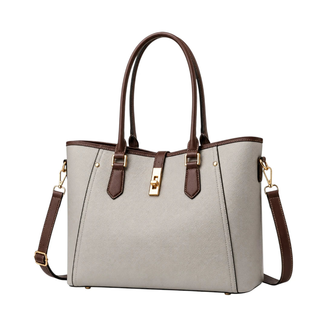 Laguna Handbag Grey Contrast Tote Bag for Women