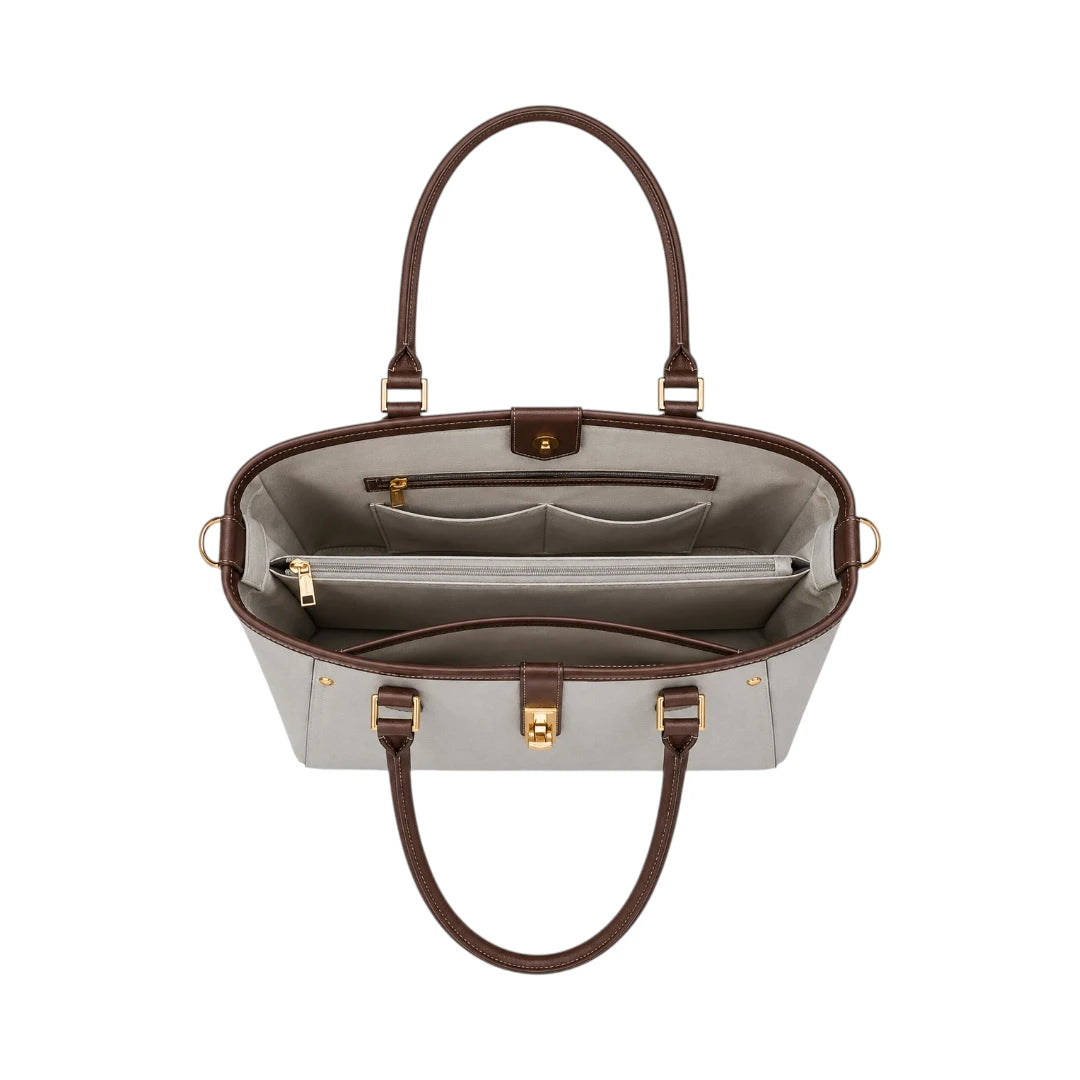 Laguna Handbag Grey Contrast Tote Bag for Women