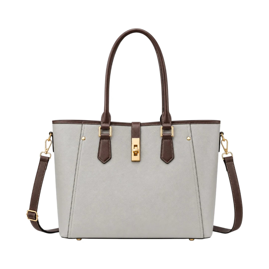 Laguna Handbag Grey Contrast Tote Bag for Women