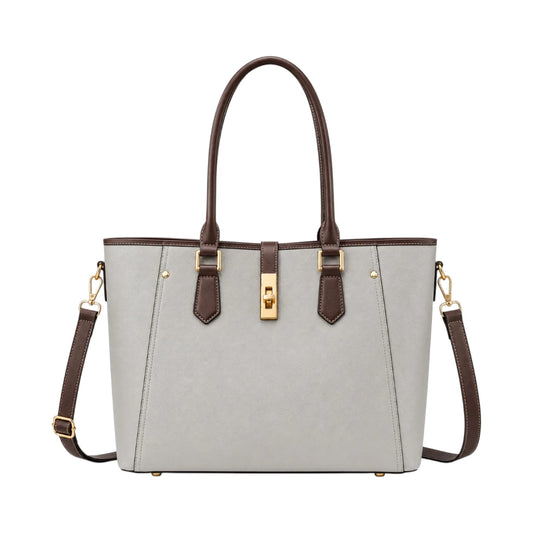 Laguna Handbag Grey Contrast Tote Bag for Women